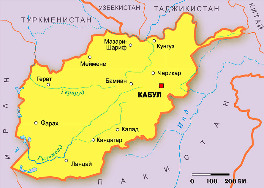 Карта Афганистана