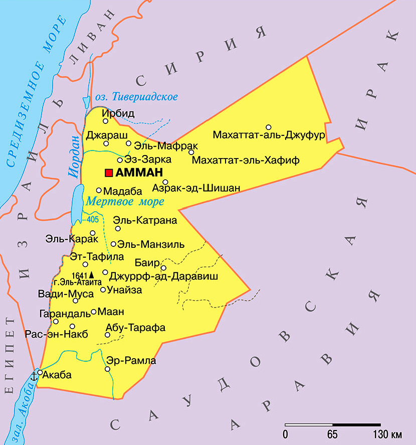 Карта Иордании