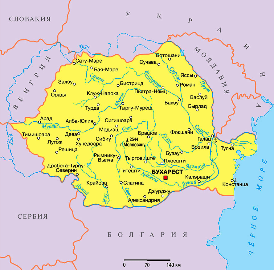 Карта Румынии