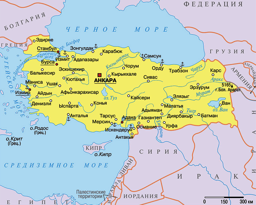 Карта Турции